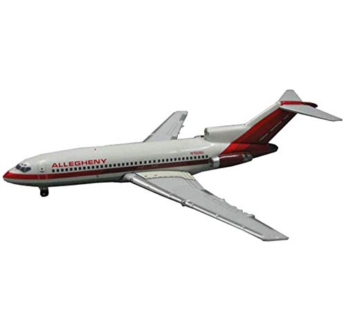 CMO Aviones Maqueta, Avión de pasajeros Allegheny Aviation Boeing 727 Statico Modelos Escala 1/400, Juguetes y Regalos para Adultos, 3.9 × 3.3 Pulgadas