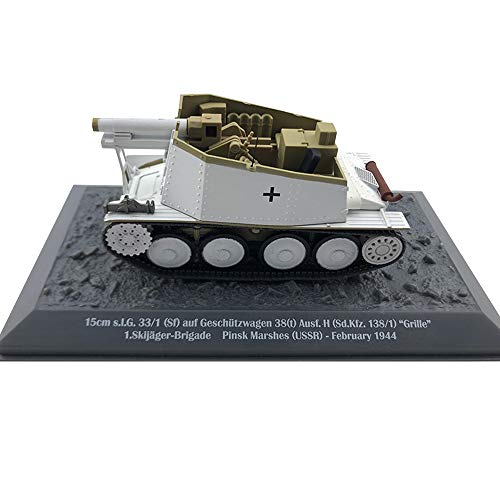 CMO Maqueta Tanque de Guerra, SLG 33/1 SF en Coche Arma 38 Tanque Alemania Metal Militares Escala 1:43, Juguetes y Regalos para Niños, 5,1 x 2,2 Pulgadas