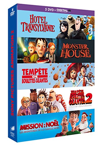 Coffret animation 5 DVD - Hôtel Transylvanie + Monster House + Tempête de boulettes géantes + Tempête de boulettes géantes 2 + Mission : Noël, les aventures de la famille Noël [Francia]