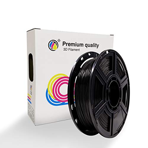 Color Force Pro - Filamento PLA 1,75mm para impresión 3D FDM, tolerancia ±0.02mm. Bobina de 1kg NEGRO