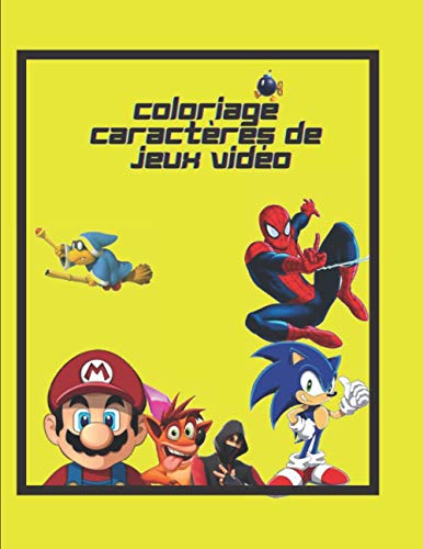 coloriage caractères de jeux vidéo: livre de super Mario Crash Bandicoot FORTNITE Spider-Man Sonic Rayman