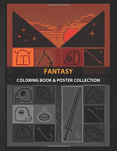 Coloring Book & Poster Collection: Fantasy Inventory Gaming
