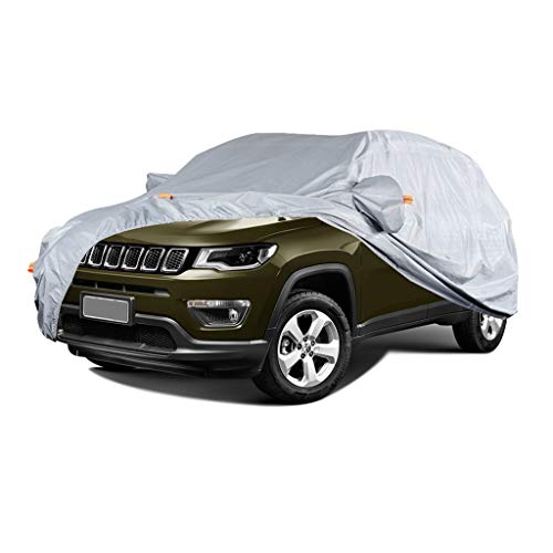 Compatible con Jeep Compass / Heavy Duty SUV coche Cove, además de terciopelo de coches lona interior y exterior del coche de la cubierta completa Plus cubierta del coche de terciopelo (color: Gris pl