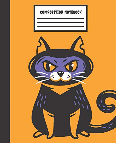 Composition Notebook: Black Cat Halloween - Wide Ruled Blank Lined for Girls, kids, teens,  students, teachers, school, home, college writing & notes and back to school (Composition Notebooks Journal)