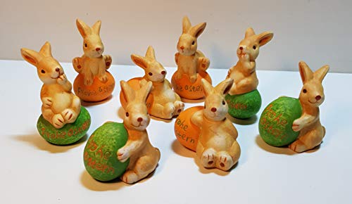 Conejo de Pascua, terracota, aprox. 6-10 cm de alto, 8 unidades