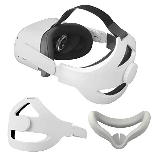 Correa para la Cabeza +Cubierta Facial para Oculus Quest 2 Reemplazo para la Oculus Quest 2 Elite Strap Reducir la Presión de la Cabeza Toque Cómodo Prueba de Sudor Accesorios de Oculus Quest 2 (Gris) Correa para la Cabeza +Cubierta Facial para Oculus Quest 2 Reemplazo para la Oculus Quest 2 Elite Strap Reducir la Presión de la Cabeza Toque Cómodo Prueba de Sudor Accesorios de Oculus Quest 2 (Gris)