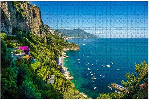 Costa de Amalfi Panorama Campania Italia Rompecabezas de madera Rompecabezas educativos Regalo Rompecabezas creativos 75 * 50 cm 1000 Uds
