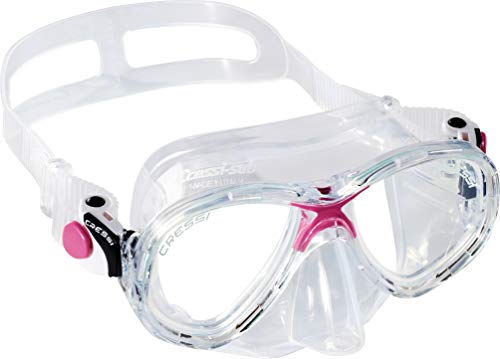 Cressi Tauchmaske Marea Junior Gafas de Snorkeling, Infantil, Transparente/Rosa, 7-13 años