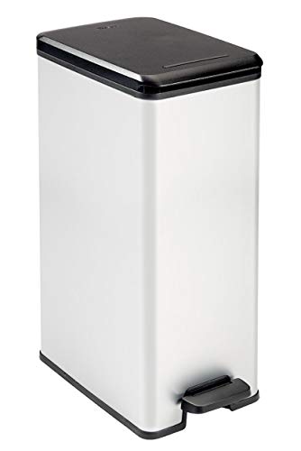 Curver 213298 Cubo de basura Slim, 40L, 37.3x23x58.7 cm, Gris Curver 213298 Cubo de basura Slim, 40L, 37.3x23x58.7 cm, Gris