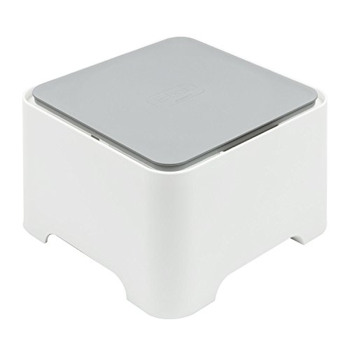 Curver - Caja Ebox Cuadrada Organizador de Cables - Color Blanco / Gris