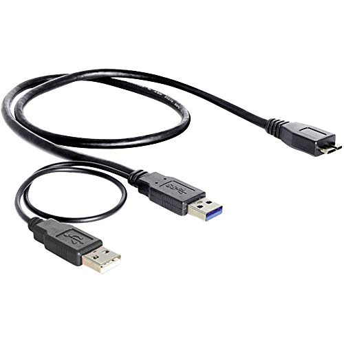DeLOCK 82909 - Cable USB 3.0 (0.2 metros, USB 2.0, microUSB), negro