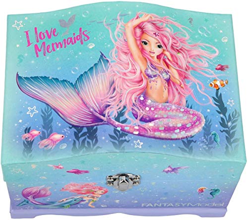 Depesche 11123 Fantasy Model Mermaid - Joyero con luz (18,5 x 13,5 x 13,8 cm)