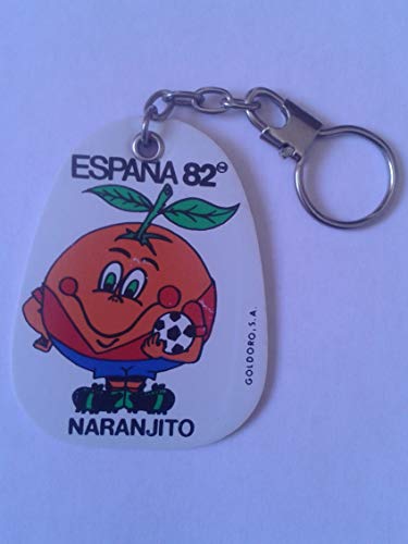 Desconocido Antiguo Llavero Keyring Keychain DE ÉPOCA Naranjito Mascota del Mundial DE FÚTBOL ESPAÑA 1982 82 Spain World Cup Championship Soccer Football. Deporte
