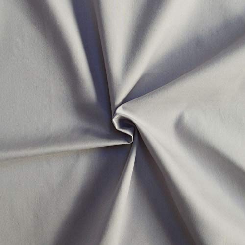 Designers-Factory - Tela de algodón (algodón popelina), color gris claro