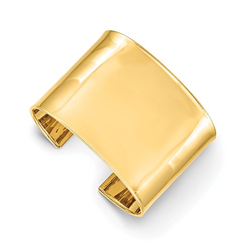 DIAMOND2DEAL INC Brazalete para Mujer de Oro Amarillo de 14 Quilates, 47 mm