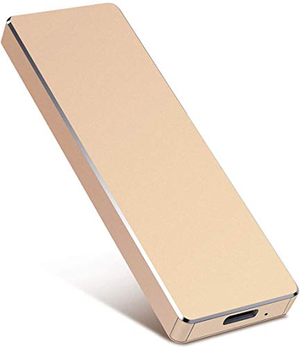 Disco duro externo de 2 TB, portátil para PC, portátil y Mac (2TB, Gold)