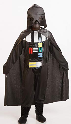Disfraz, Star Wars, Darth Vader. Incluye: Mono, Capa, Cinturón y Casco (textil). (Talla 3-4 Años)