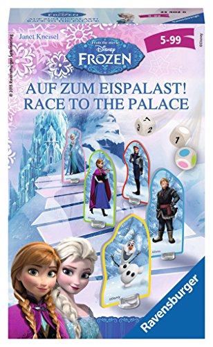 Disney Frozen - Race to The Palace, Juego de Tablero, para 2 a 4 Jugadores (Ravensburger 234028) (versión en alemán)