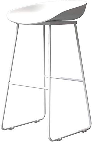 DLC Bar, Cafetería, Silla de Restaurante, Taburetes de Bar, Barra de Bar, Taburetes Altos sin Respaldo para el Desayuno, Cocina, Pub, Café, Asiento Moderno Europeo, 65/70/75 cm de Altura,Patas Blanco