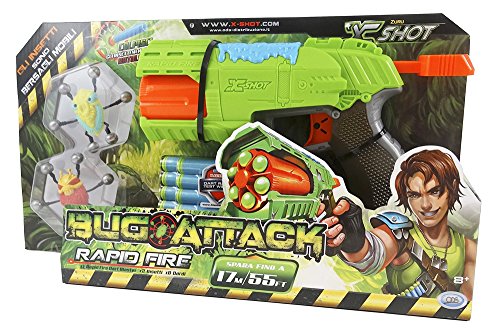DSO ODS Bug Attack Rapid Fire Pistola de Juguete - Armas de Juguete (Pistola de Juguete, 8 año(s), Niño, Verde, Naranja, 17 m, 1 Pieza(s))