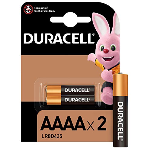 Duracell Pilas especiales alcalinas AAAA de 1,5 V, paquete de 2 unidades (LR8D425) diseñadas para lápices digitales, dispositivos médicos y faros.