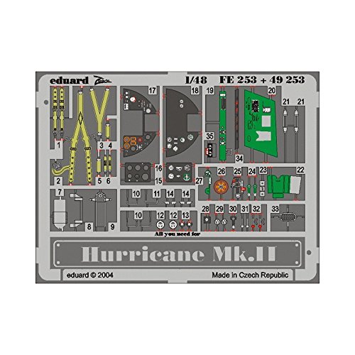 Eduard Accessories 49253 30502000 Hurricane MK.II para hasegawa montar , color/modelo surtido