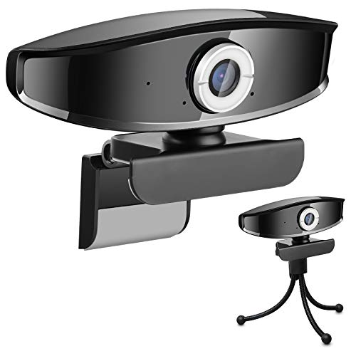 ELEPOWSTAR Webcam con micrófono para PC, USB 1080p HD 60fps para transmisión en directo, videollamada, conferencia, enseñanza en línea, juego con clip giratorio