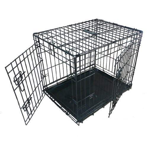 Ellie-Bo - Jaula Plegable para Perro con 2 Puerta con Bandeja de Metal Que no podrá morder, tamaño Mediano de 30 Pulgadas (76,2 cm) Ellie-Bo - Jaula Plegable para Perro con 2 Puerta con Bandeja de Metal Que no podrá morder, tamaño Mediano de 30 Pulgadas (76,2 cm)