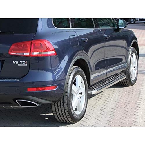 Estribos para Volkswagen Touareg a partir de año de construcción 2002 – 2018, modelo Hitit en cromo con TÜV y ABE