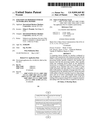 Expansion of dispersed storage network (DSN) memory: United States Patent 9959169 (English Edition)