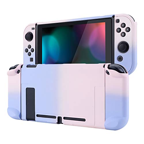 eXtremeRate PlayVital Funda para Nintendo Switch Carcasa Estuche Acoplable Protector Tacto Suave Case de Joycons Protectora Duradera Cover Cáscara para Control Switch Joy-con Consola(Violeta&Sakura)