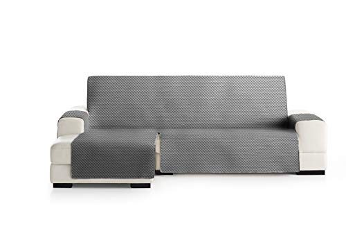 Eysa Oslo Funda, Poliéster, 06-Gris/Blanco, Chaise Longue Extra 290cm. Válido para sofá Desde 300 a 350cm