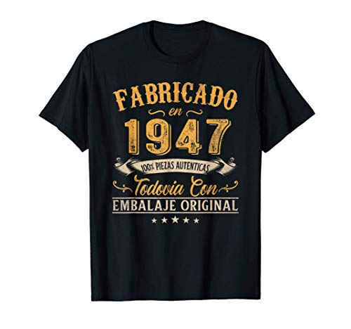 Fabricado En 1947 Regalo Para Hombre 74 Años Cumpleaños Camiseta