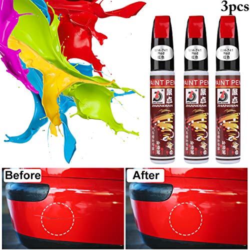 Fanport 3pc Pluma de retoque del Coche, Rotulador de retoque con Pincel para la Pintura del Coche Auto Rascandose Reparador Pintura para Retoques Boligrafo Fanport 3pc Pluma de retoque del Coche, Rotulador de retoque con Pincel para la Pintura del Coche Auto Rascandose Reparador Pintura para Retoques Boligrafo