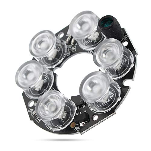 FEIYI Otro módulo de la junta IR LED de Luz de Infrarrojo de la Junta para la Cámara CCTV de Visión Nocturna 30-40M 6*Array LED Blanco 2.5W DC12V FEIYI Otro módulo de la junta IR LED de Luz de Infrarrojo de la Junta para la Cámara CCTV de Visión Nocturna 30-40M 6*Array LED Blanco 2.5W DC12V