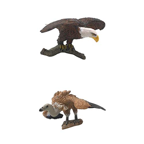 Fenteer Animales Miniatura Aves Modelo Estatuilla Estatua Scupltue Juguete Búho Y águila - águila y Buitre