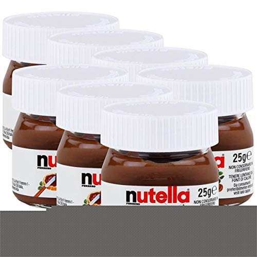 Ferrero Nutella World - 7 recipientes de crema de chocolate y avellanas, 25 g