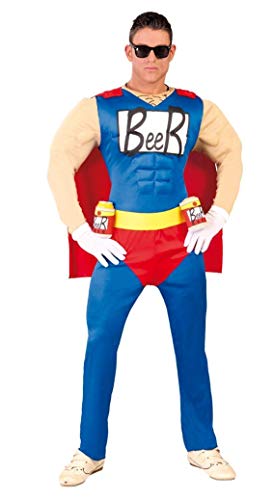 FIESTAS GUIRCA Hombre superhéroe Traje Beerman Cerveza