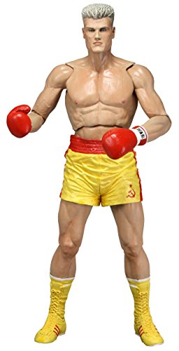 Figura Ivan Drago, Rocky IV calzón amarillo 18 cm. 40ª aniversario. Serie 2. NECA