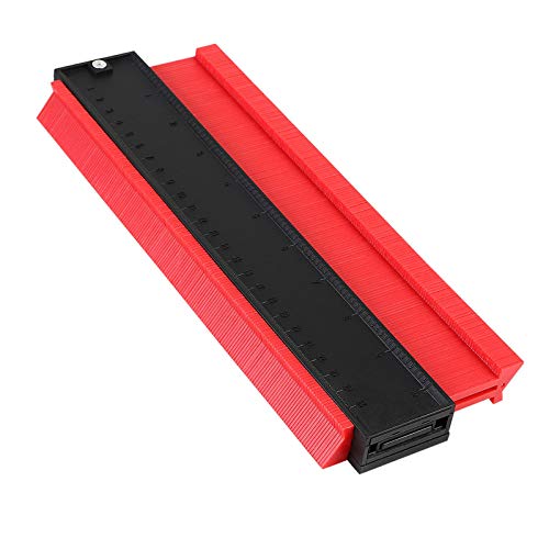 flintronic Medidor de Contornos, 10"/250MM Herramienta de Medición de Perfil Irregular, para la medición precisa de baldosas en madera laminada Marcado (RED)