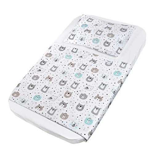 FlyIdeas Sabanas Minicuna Colecho 50x90 cm Juego Completo | 1 Sabana Bajera 1 Sabana Encimera 1 Funda de Almohada | Compatible Kinderkraft NESTE FABIMAX WALDIN FILLIKID, Puro Algodon Organico OEKO-Tex FlyIdeas Sabanas Minicuna Colecho 50x90 cm Juego Completo | 1 Sabana Bajera 1 Sabana Encimera 1 Funda de Almohada | Compatible Kinderkraft NESTE FABIMAX WALDIN FILLIKID, Puro Algodon Organico OEKO-Tex