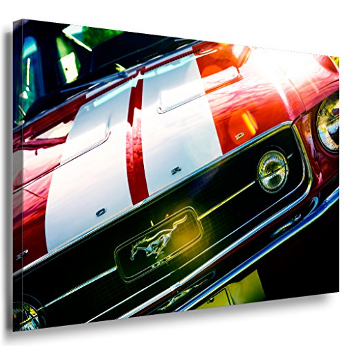 Ford Mustang Fastback 1967 LaraArt - Lienzo decorativo (80 x 60 cm), diseño de Ford Mustang Fastback