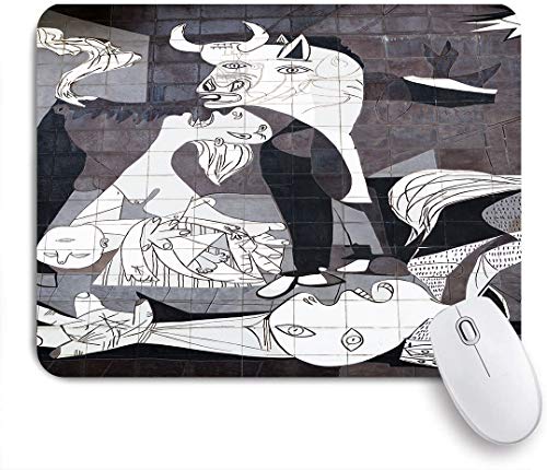 FOURFOOL Alfombrilla de Ratón,Guernica, España 10 de Octubre de 2015_ Una Pared de Azulejos en Gernika Recuerda el Bombardeo Durante la Guerra Civil Española. De Cerca,Alfombrilla para PC y Portátil