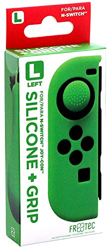 FR·TEC - Funda Silicona + Grip Para Joy- Con Verde Izquierdo - Nintendo Switch
