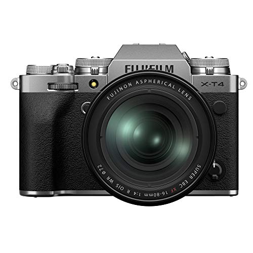 Fujifilm X-T4 16651277 - Kit de cámara con Objetivo XF16-80/4, Color Plateado