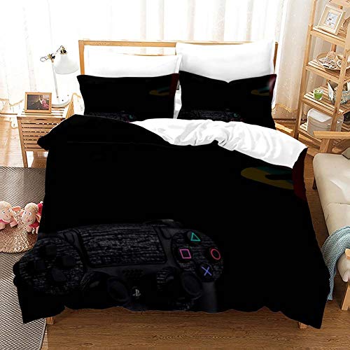 Funda De Edredón Gamepad De 3 Piezas Ropa De Cama Gamer Con Funda De Almohada Juego De Funda Nórdica Playstation 3 Con Cierre De Cremallera / PS2 / Double 180x210cm Funda De Edredón Gamepad De 3 Piezas Ropa De Cama Gamer Con Funda De Almohada Juego De Funda Nórdica Playstation 3 Con Cierre De Cremallera / PS2 / Double 180x210cm