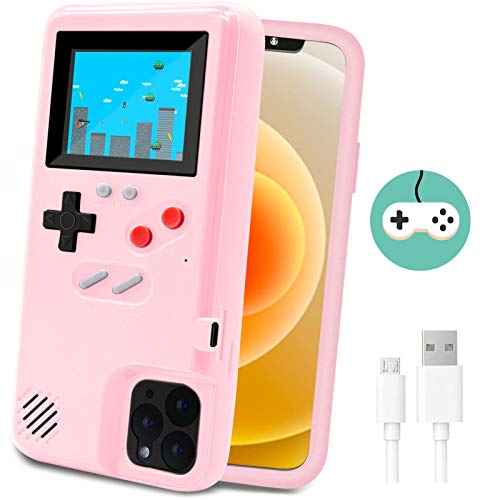 Funda de Teléfono para Juegos para iPhone,LucBuy Cubierta Protectora Estuche con 36 Juegos,Pantalla a Color,Estuche de Videojuegos a Prueba de Golpes para iPhone X/Xs/MAX/XR/6s/7/8P/11/12 Pro/Max/Mini