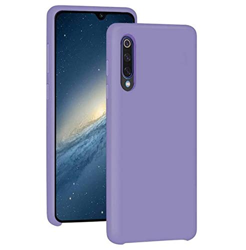 Funda para Xiaomi Mi 9/Mi 9 SE Teléfono Móvil Silicona Liquida Bumper Case y Flexible Scratchproof Ultra Slim Anti-Rasguño Protectora Caso (Purple, Xiaomi Mi 9)