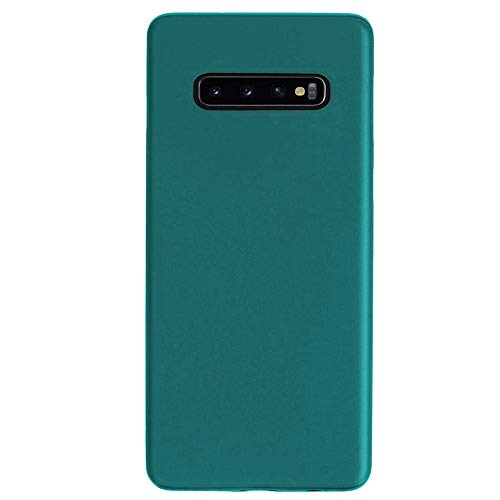 Funda Samsung Galaxy S10/S10 Plus Carcasa Teléfono Móvil Silicona Bumper Case y Ultra Slim Anti-Rasguño Protectora Caso para Samsung Galaxy S10e (Dark Green, Samsung Galaxy S10 Plus)