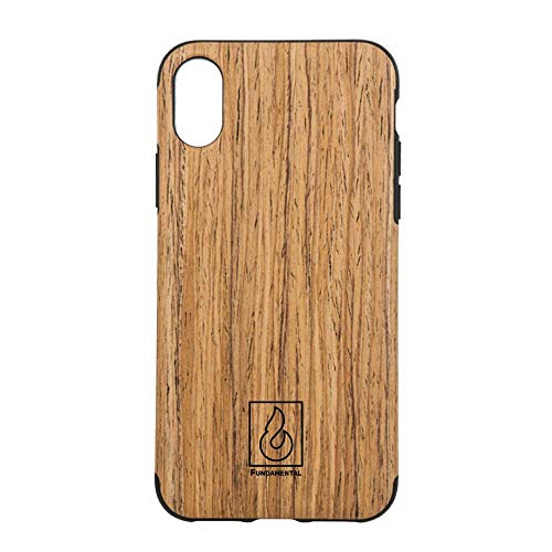 FUNDAMENTAL Funda para iPhone XR de madera auténtica con TPU flexible de madera, carcasa de madera – envío desde Alemania (madera de bambú)